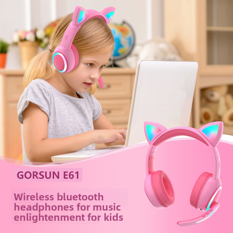 Cat Ear Bluetooth Headset Led - Cuffie Bluetooth con design a forma